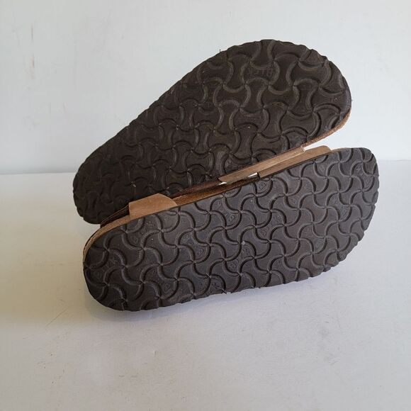 Birkenstock Bali EU 40 Medium/Narrow Tan Brown Ankle Buckle Two Strap Sandals - Picture 13 of 16